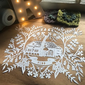 Paper Cut Art | New Home Art | Housewarming Gift | Custom House Art | House Wall Art | Home Sweet Home | Gifts with Purpose