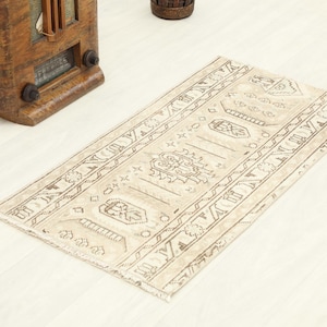 2x3 Small Rug, Handmade Rug, Boho Rug,2x3 Bath Rug, Rug,Hand-knotted Rug, Vintage Door Mat, Turkish Bathroom Rug, 2x3 Rug,Wool Rug,Small Rug