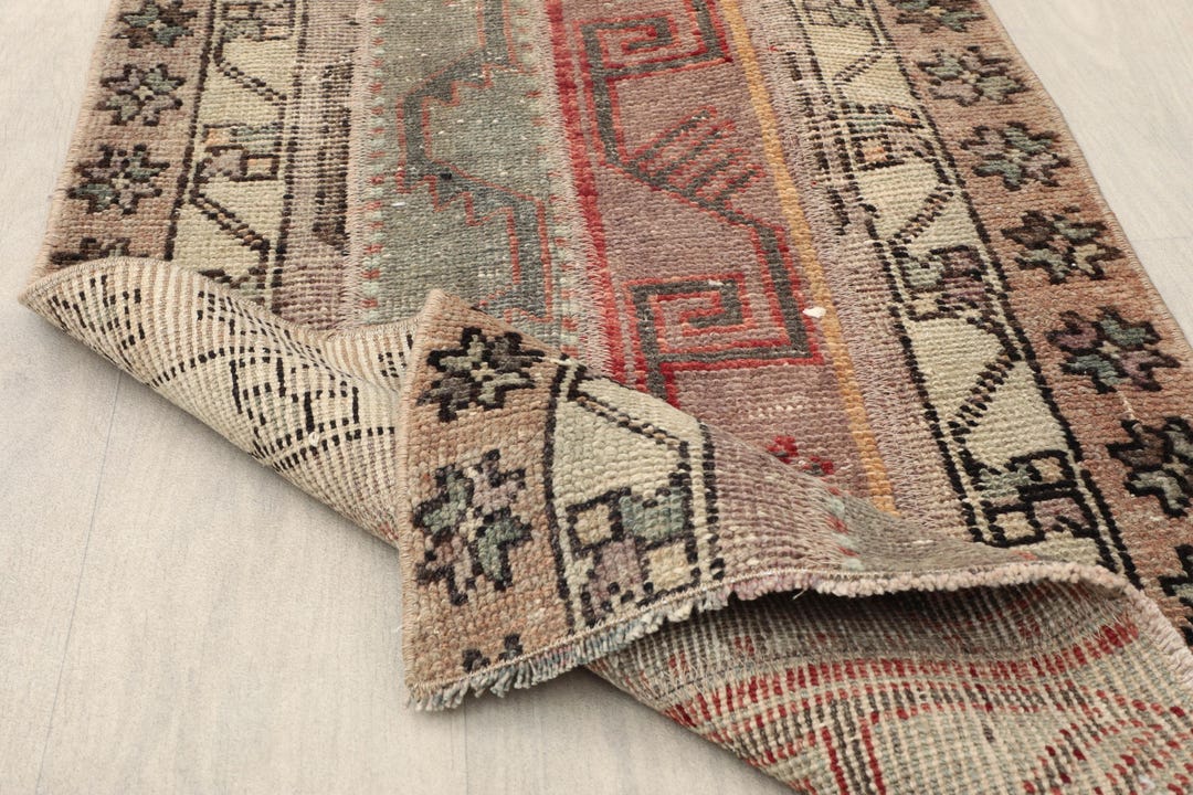 2x4 Vintage Rug, Handmade Rug, Patchwork Doormat, Patchwork Doormat Rug ...