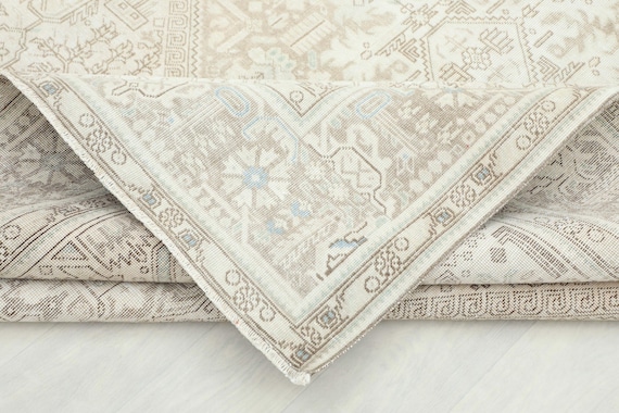 9x12 Turkish Rug, Beige Vintage Rug, 9x12 Oushak Rug, Oversized Rug, Living Room Rug, Dining Room Rug, Antique Rug, 9x12 Rug, Antique Rug