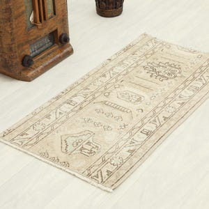 2x3 Small Rug, Handmade Rug, Boho Rug,2x3 Bath Rug, Rug,Hand-knotted Rug, Vintage Door Mat, Turkish Bathroom Rug, 2x3 Rug,Wool Rug,Small Rug
