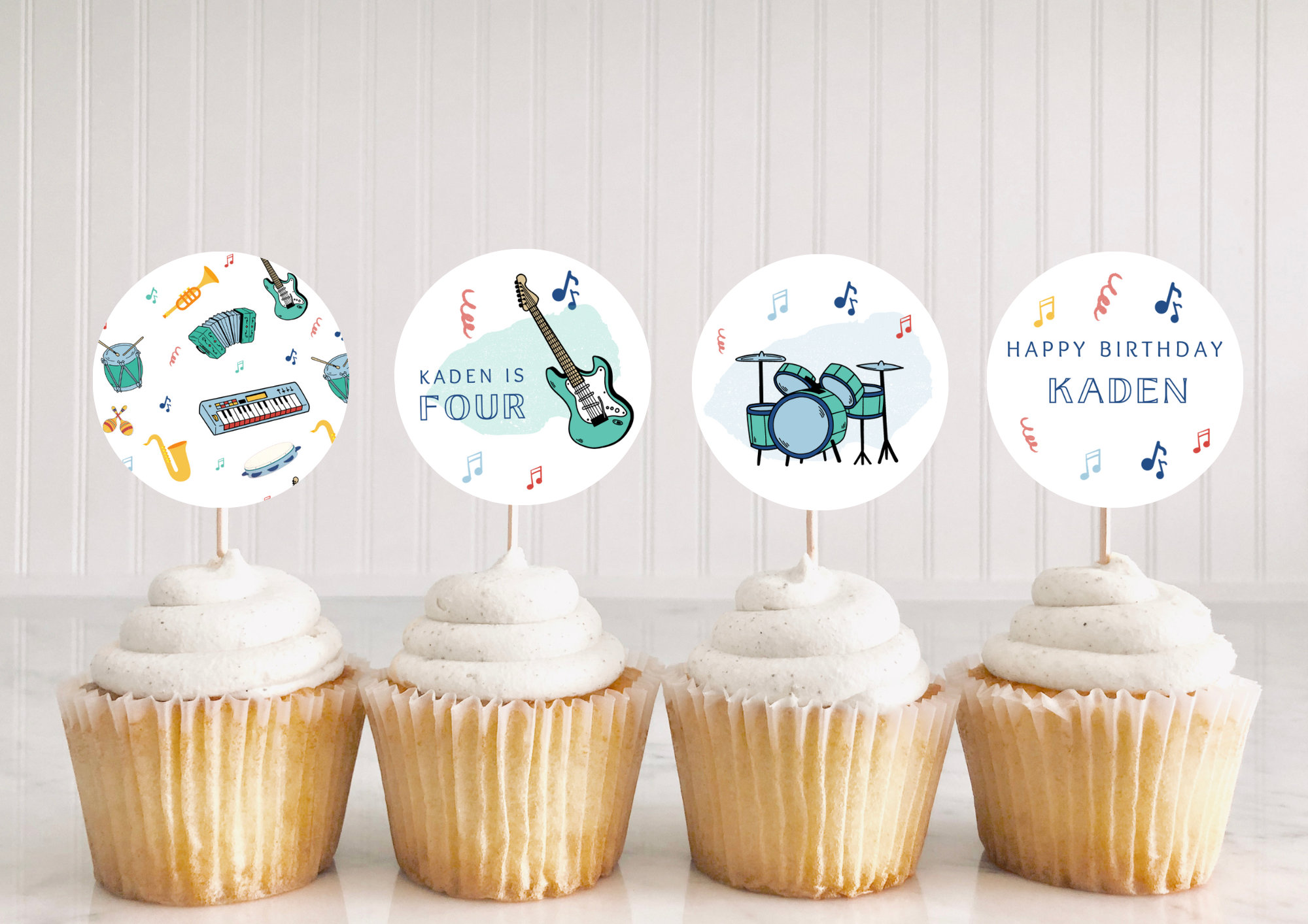 Music Birthday Party Cupcake Toppers | Instant Download | Musical ...