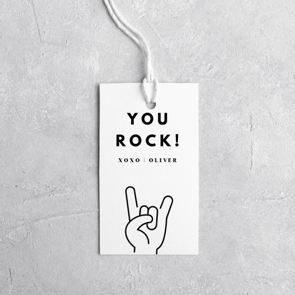 Rock and Roll Birthday Party Tags | Instant Download | Rock N Roll Party Decor | Printable Favor Tags | Editable Template | Music Birthday