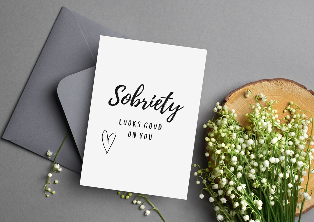 Digital Sobriety Print Instant Download Printable Sobriety Gift 5x7 Print Recovery Gift