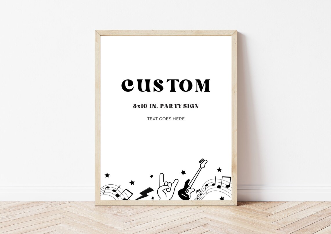 ONE Rocks Welcome Party Sign | Instant Download | Printable Rock Music ...