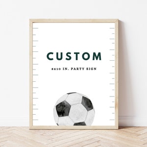 Soccer Birthday Party Sign | Modern Soccer Party | Soccer Ball Party Sign | Instant Download | Editable Canva Template | Soccer Party Decor