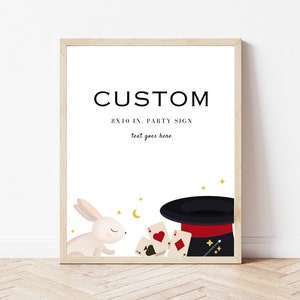 Magic Birthday Party Custom Sign | Instant Download | Printable Magician Party Decor | Magic Show Party Sign | Editable Canva Template