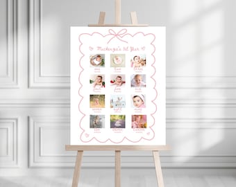 Joli panneau rose pour la fête avec un nœud | Téléchargement numérique | Filles veulent juste être une enseigne de fête | Modèle de toile modifiable | Signe du premier anniversaire