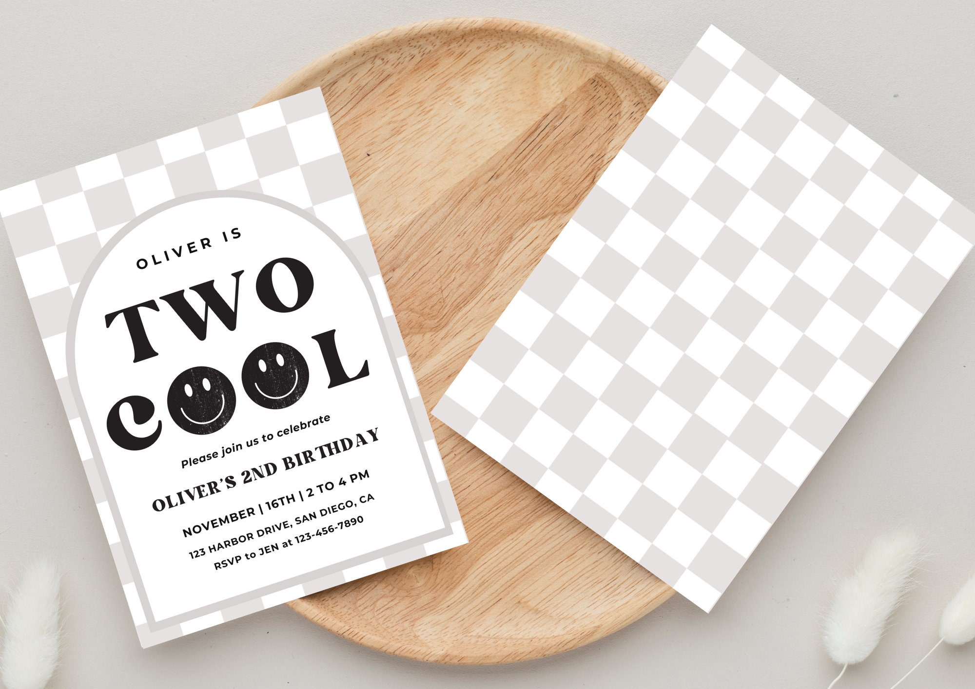 TWO Cool Birthday Party Invitation | Digital Download | Boy 2nd ...