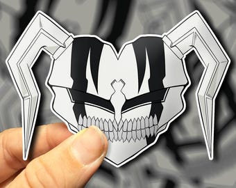 Ichigo Full Hollow Mask Heart Sticker - Bleach Anime Inspired