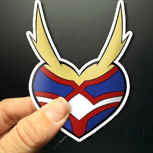 ALL MIGHT My Hero Academia Heart Sticker [MHA] Boku No Hero Academia Anime Otaku Deku Bakugo Endeavor Todoroki Kirishima Ochako Kawaii