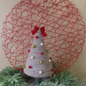 Multicolor, Christmas Tree, Shelf Decor, Christmas Decor, Mantel Decor, Christmas Decor, Yarn Tree, Handmade Decor, Gift,