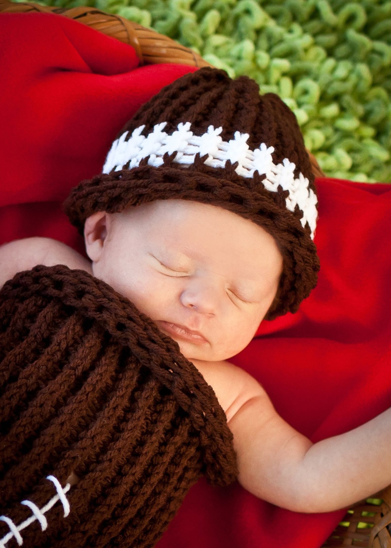 Newborn Football Cocoon Set Newborn Photo Prop Used In Etsy