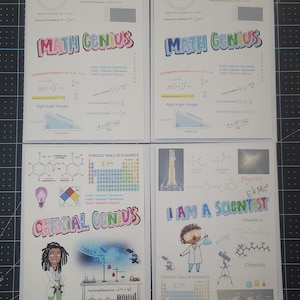 Cartões de felicitações oficiais Genius, Math Genius, I am a Scientist