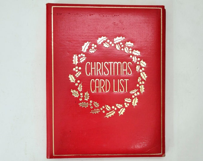 Christmas Card List Book Christmas Card List Book