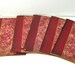 Antique Marbled Book Covers , Burgundy, Three Sets