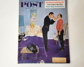 The Saturday Evening Post March 25, 1961, Dean Acheson, Jackie Cooper, Stewart Alsop
