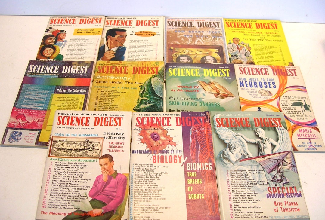 Science Digest Magazines 1961 Eleven Issues - Etsy