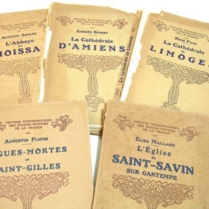 Petites Monographies Des Grands Edifices De La France, Set Of Five Vintage Books