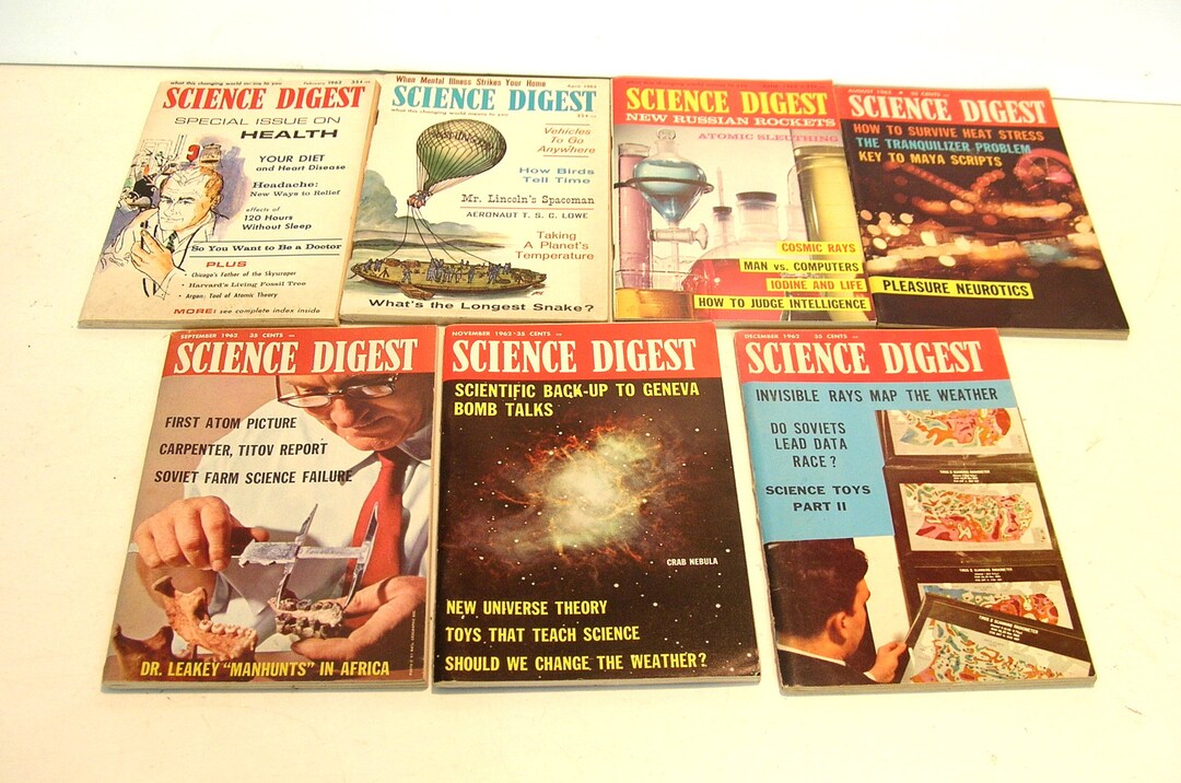 Science Digest Magazines 1962 Seven Issues - Etsy