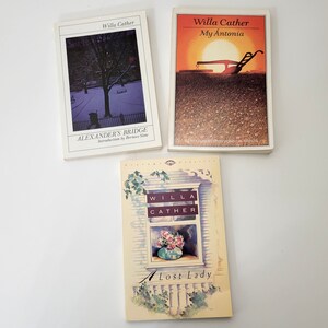 Willa Cather Book Collection, Three Books, My Antonia, A Lost Lady, Alexander&#39;s Bridge