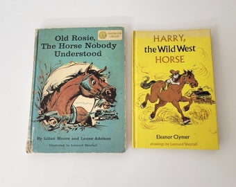 Two Vintage Children's Horse Story Books and Bambi's Children, 1960s