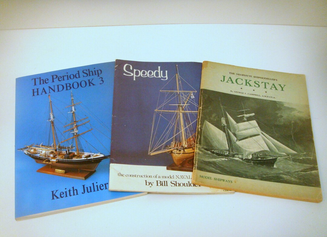 Vintage Model Ship Building Books Collection of Three Etsy