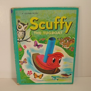 Scuffy The Tugboat Vintage Golden Book