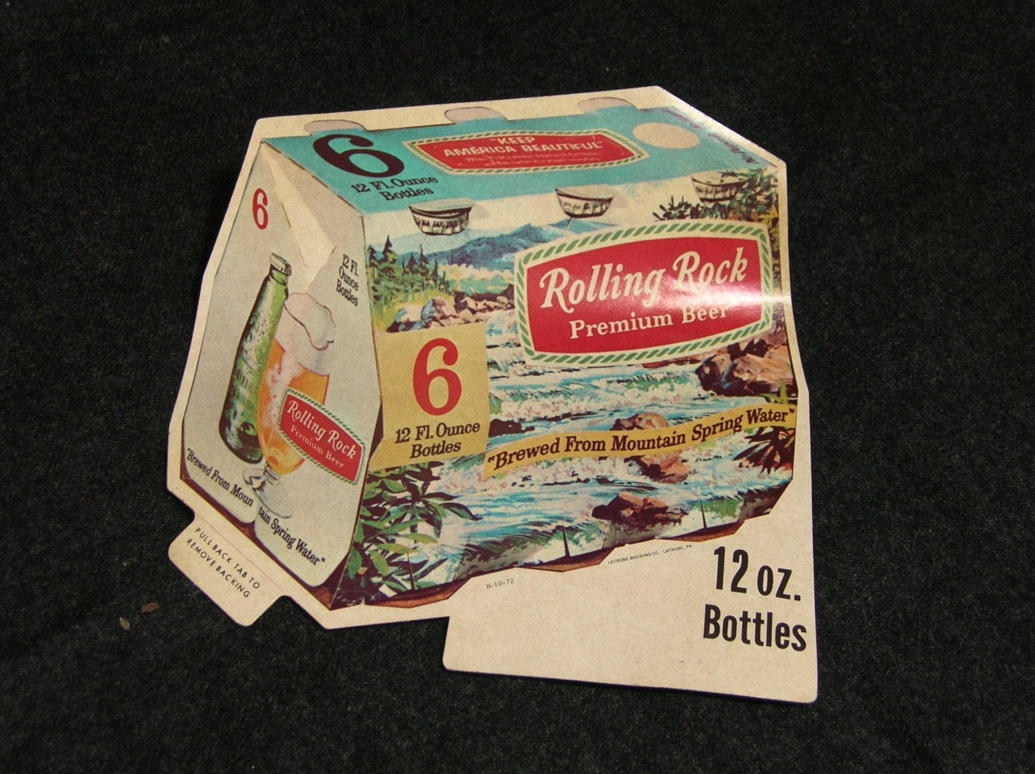 Vintage rolling rock beer label etsy