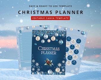 Printable Christmas Planner • Holiday Organizer, Gift List (Digital Download)