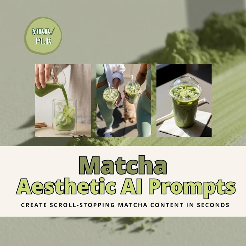 Matcha Text.pdf Matcha AI Prompts | Canva Templates, MRR/PLR (pdf Download - Etsy