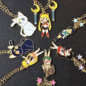 Sailor Moon Charm Bracelets | Magical Girl Anime Jewelry | Usagi Luna Artemis Accessories | Cute Gift for Fans Cosplay Birthdays & Collector