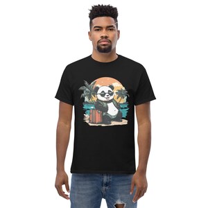 Camiseta clásica unisex - Panda descansando en vacaciones