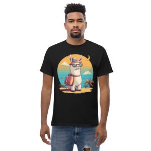 Maglietta classica unisex - Llama in vacanza