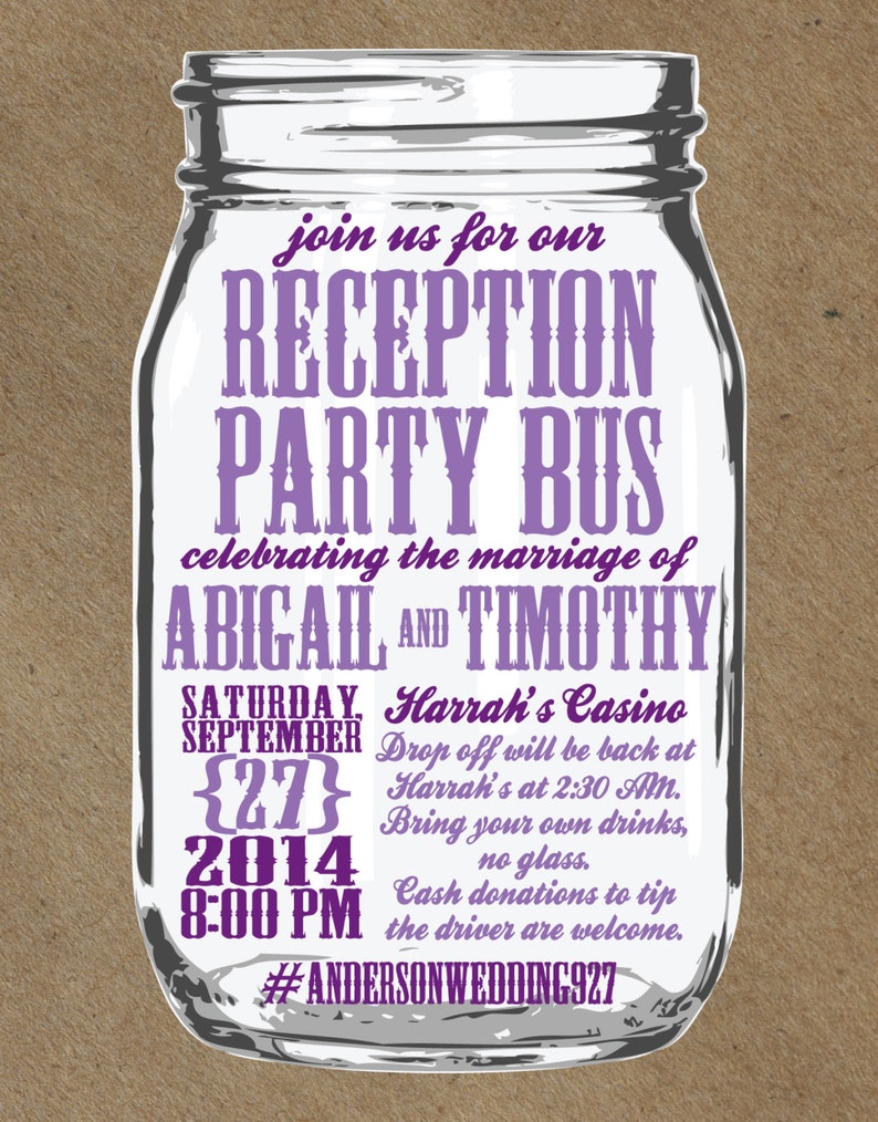 Mason Jar Kraft Paper Vintage Shabby Chic Wedding Reception Etsy