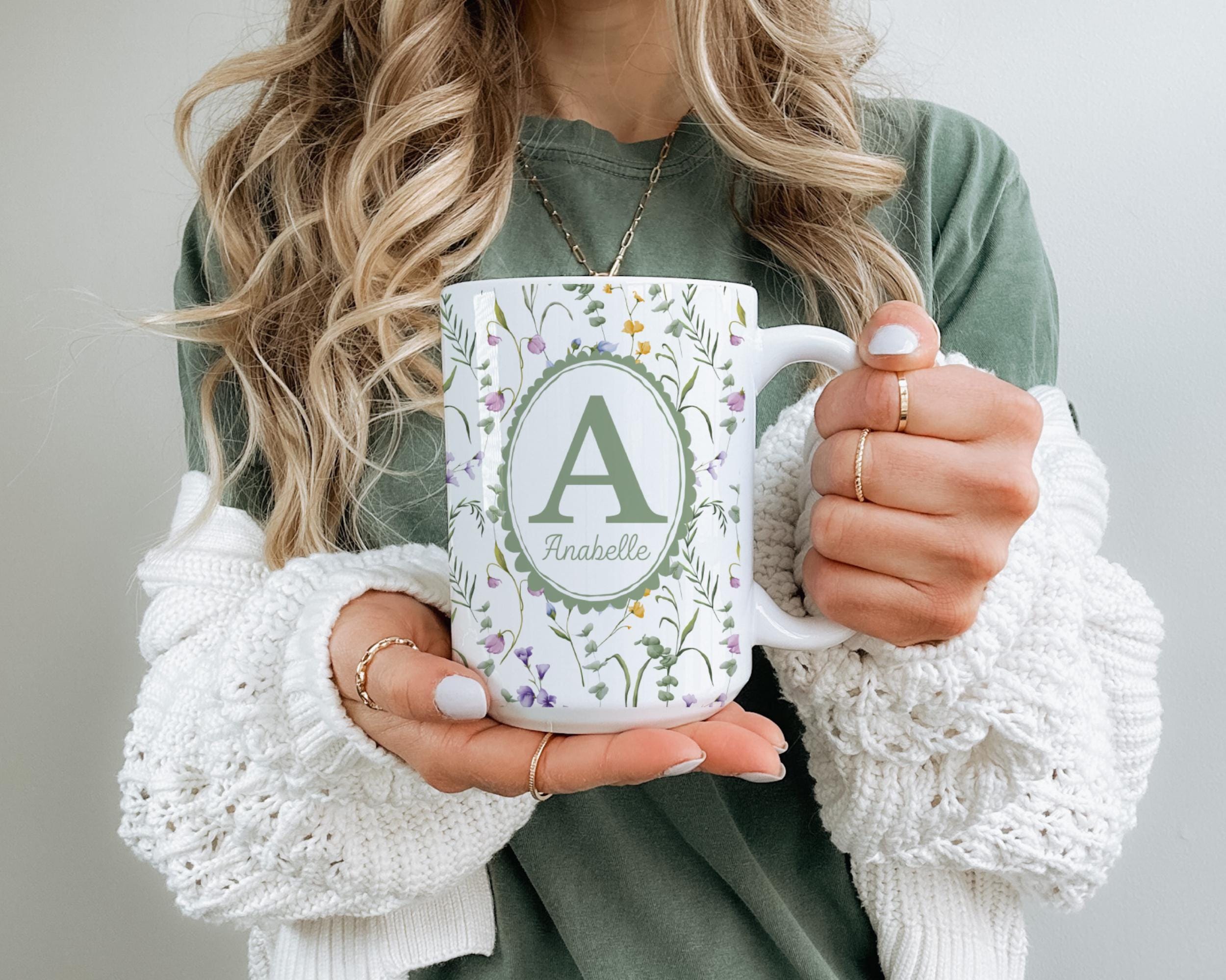 Initial Coffee Mug - Etsy