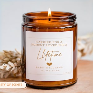 Personalized Baby Loss Memorial Candle: Coconut Apricot Wax, USA Hand-Poured