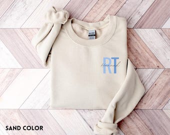 Custom Name Respiratory Therapy Sweatshirt: RT Pocket Design