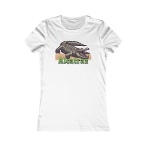 Alcatraz Alligator Womens Tee, Casual Summer Shirt, Gift for Animal Lovers, Florida Travel Souvenir, Current Events Inspired Fashion