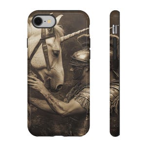 Warrior and Unicorn Phone Case, Vintage Fantasy, Magical Gift for Animal Lovers, Tough Cases, Unique Phone Cover, Novelty Accessory, Warrior