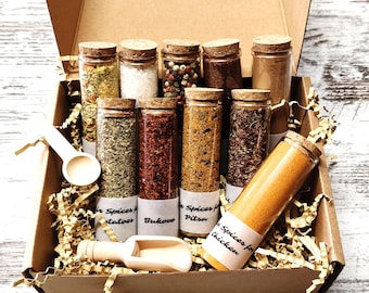 10 Pcs Spice Sampler Set, Spice Lover Gift, Seasoning Gift Set, Mother Day Gift, Gift for Chefs, Gift for Cooks, Birthday Gift, Easter Gift