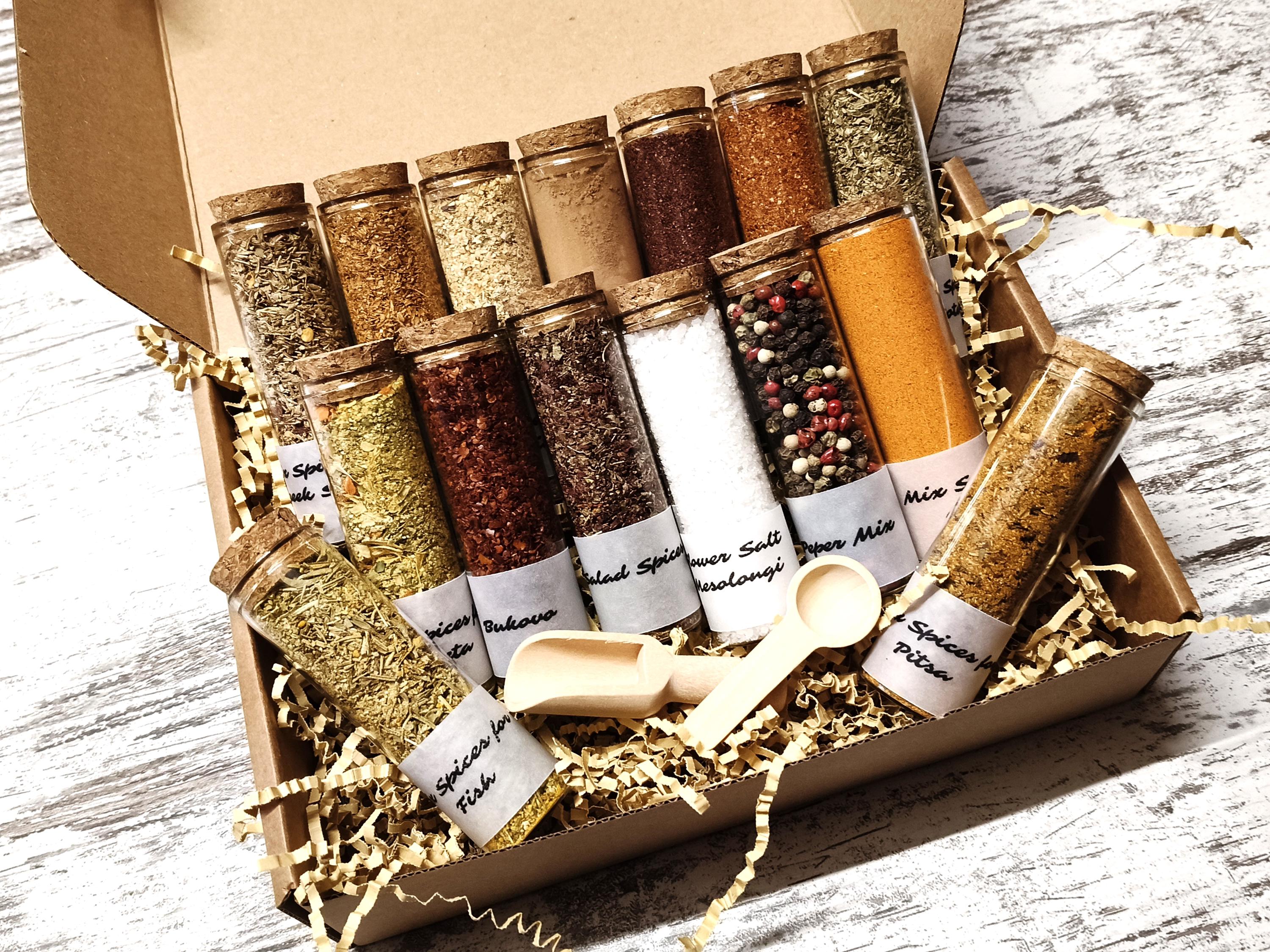15 Pcs Spice Herb Sampler Set, Spice Lover Gift, Seasoning Gift Set, Mother Day Gift, Gift for Chefs, Gift for Cooks, Birthday Gift for Her
