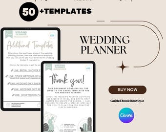 Editable Wedding Planner PDF: Guest List, Budget, and Timeline Templates (+50 templates)