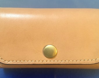 Cartera de tarjeta de visita, billetera de cuero de los hombres, cartera de identificación para los hombres, cartera de los hombres, cartera simple de cuero, billetera triple, regalo del novio del cumpleaños