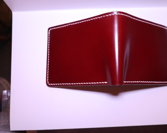 Chocolate Shinki Hikaku Shell Cordovan and  Wallet,  #wallet  #bifoldwallet  #handstitched #shinkihikaku #menswallet  #cordovan
