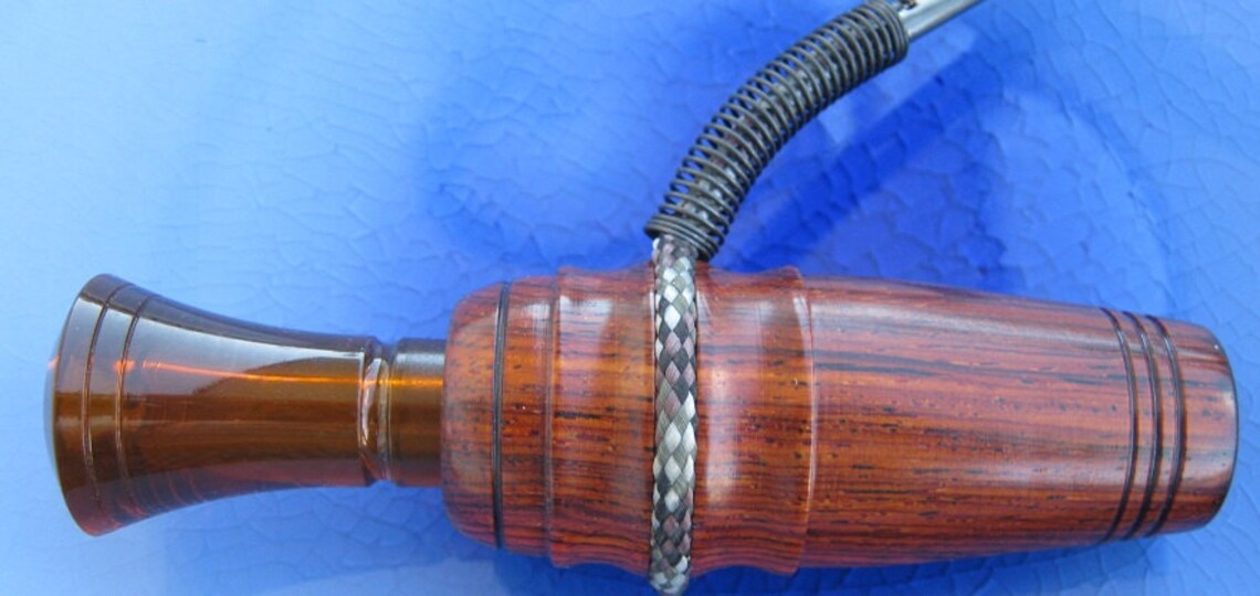 Handmade Custom Duck Call With Cocobolo Wood and ECHO Timber Single