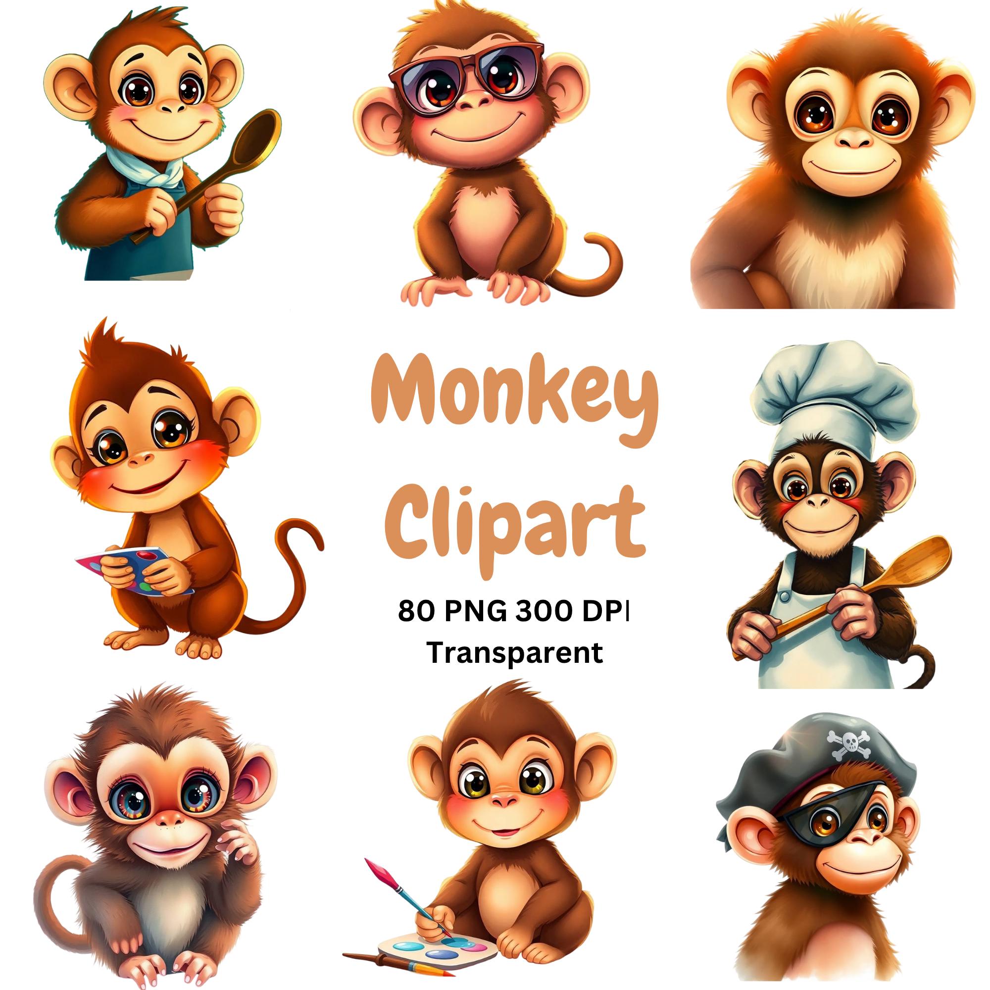 Animal Clipart PNG Bundle main preview with transparent PNG graphics