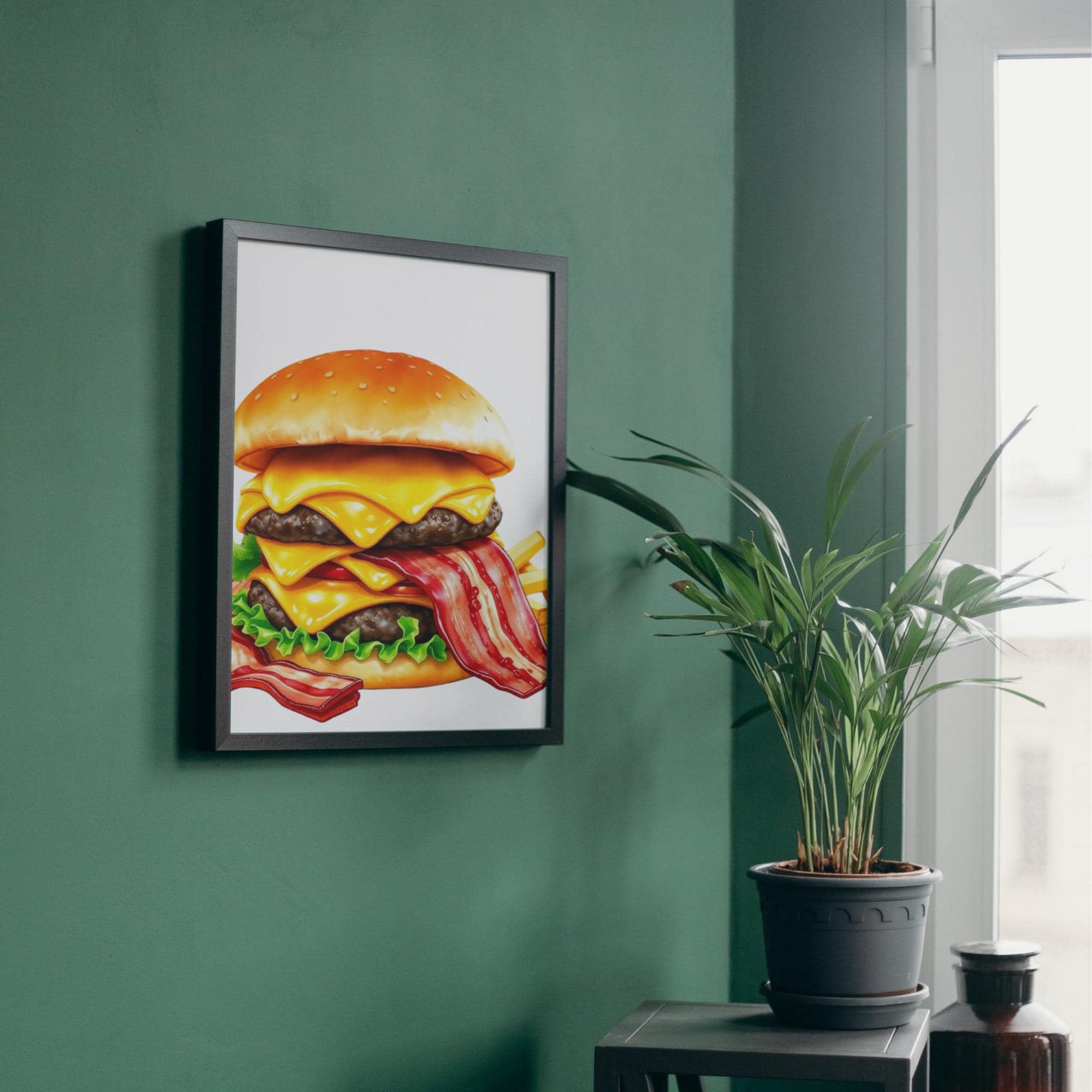 Burger Clipart PNG Bundle for Canva and small business designs