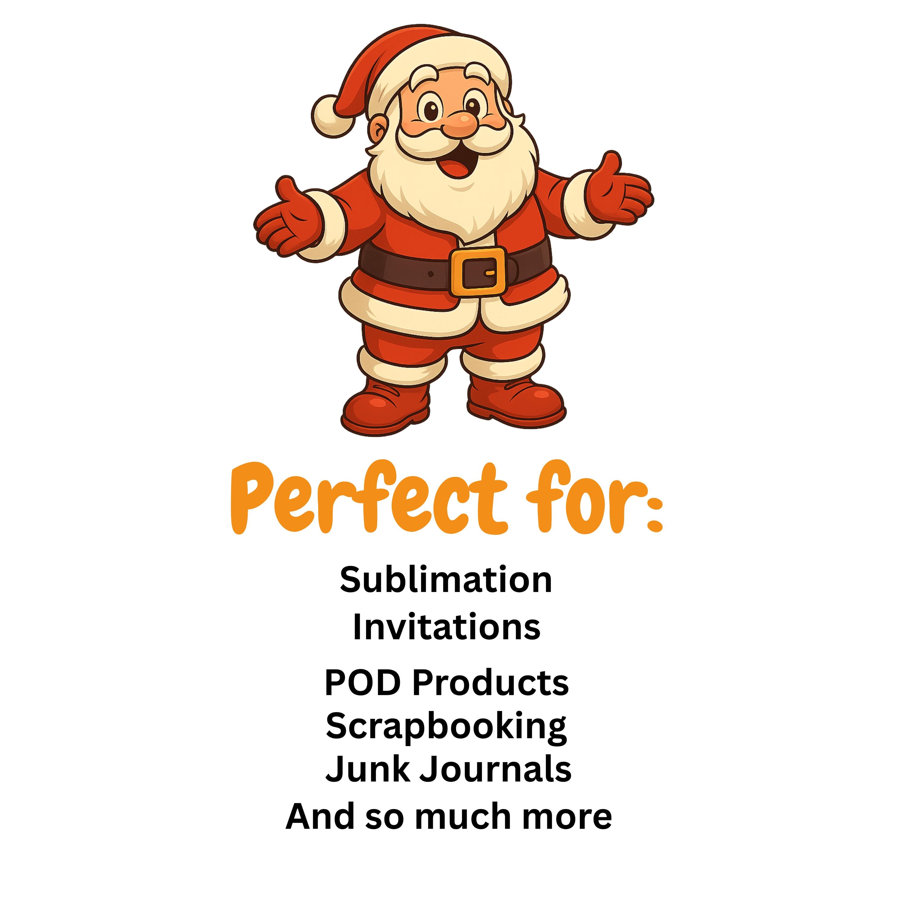 Santa Claus Clipart PNG Bundle design elements preview