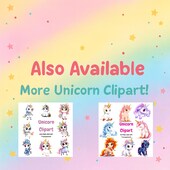 Produktansicht von Unicorn Birthday Clipart PNG Bundle – Bild 6
